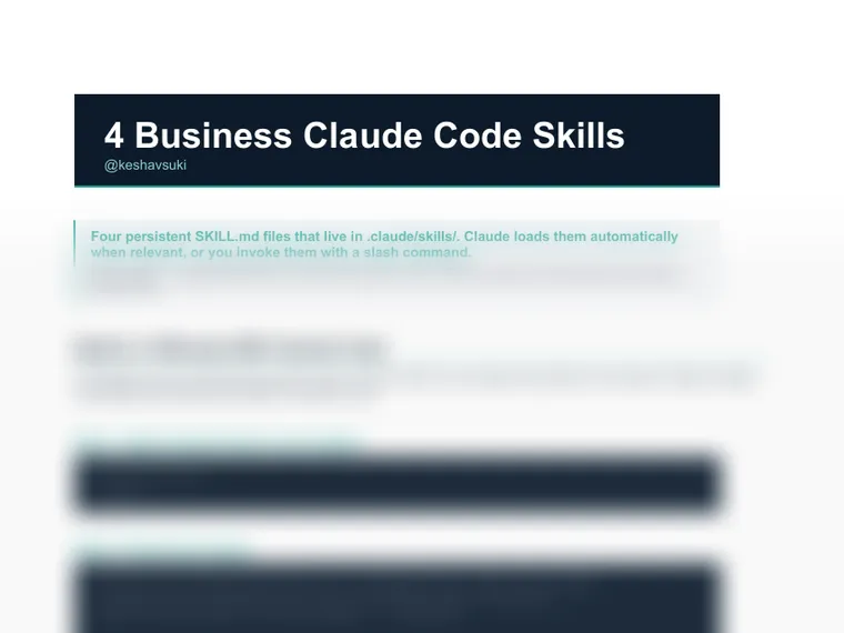 4 Business Claude Code Skills Guide