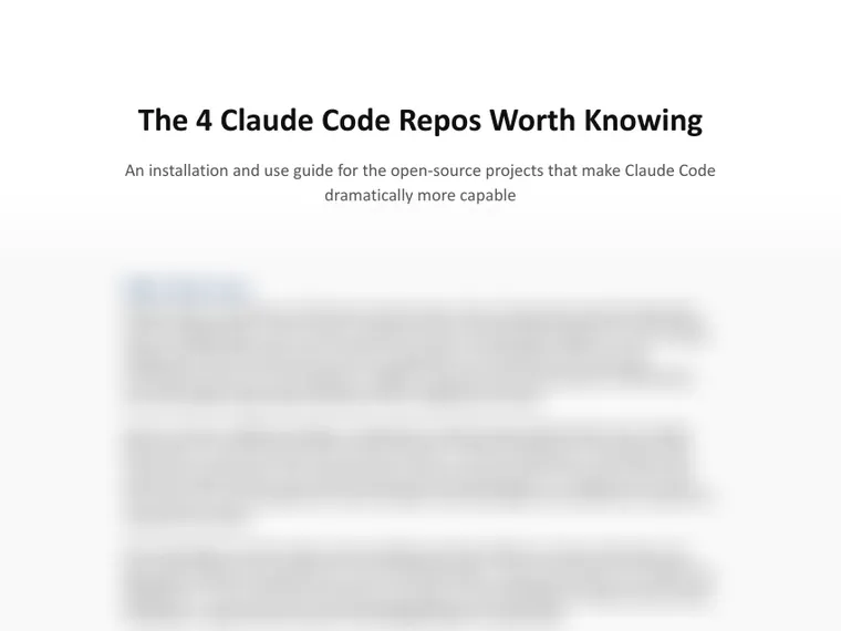 4 Claude Code Repos