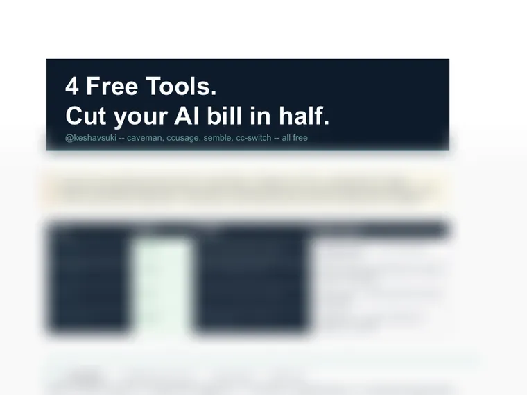 4 Free Tools to Cut Your AI Bill in Half