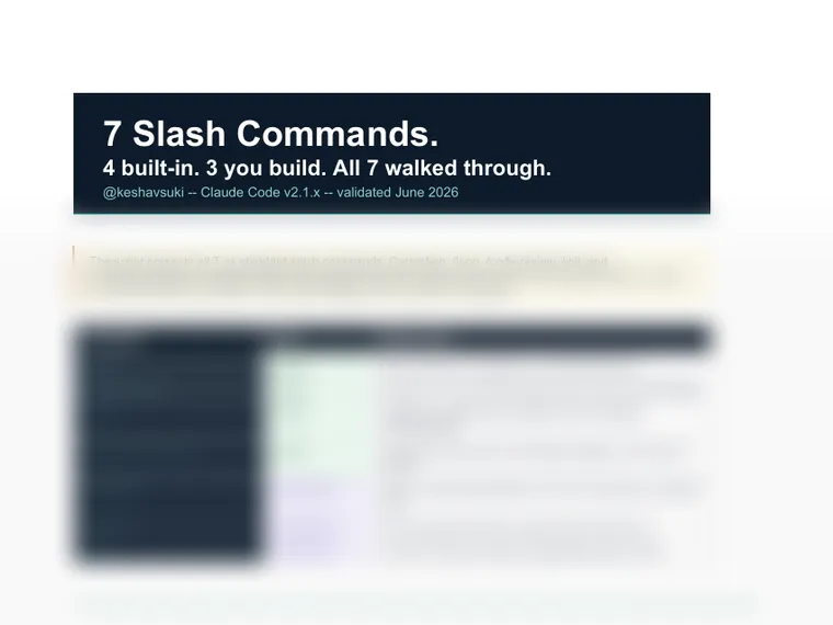 7 Slash Commands for Claude