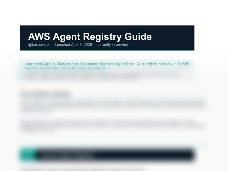 AWS Agent Registry Guide