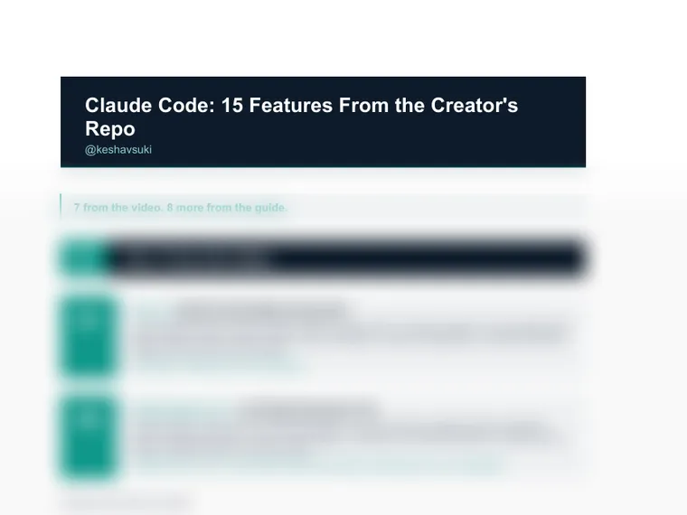 Claude Code 15 Features Guide