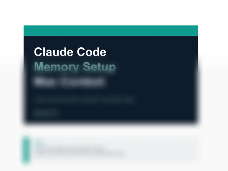 Claude Code 4-Layer Memory Setup