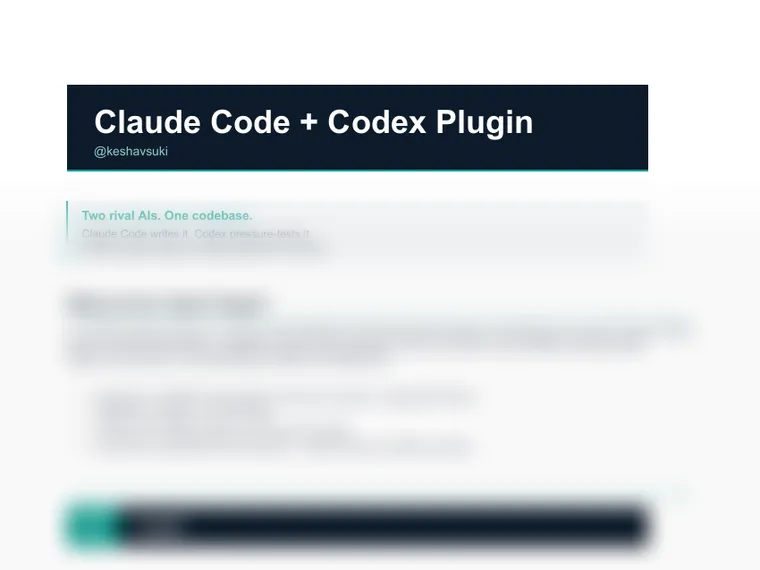 Claude Code + Codex Plugin Setup Guide
