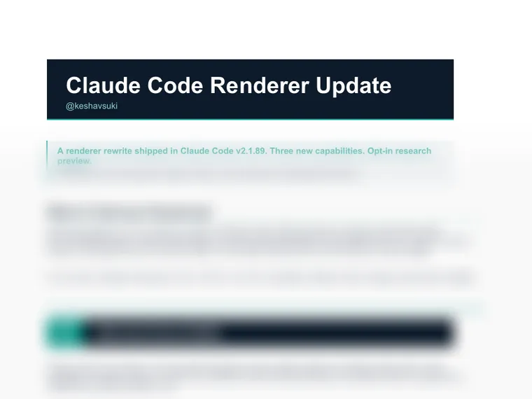 Claude Code Renderer Update