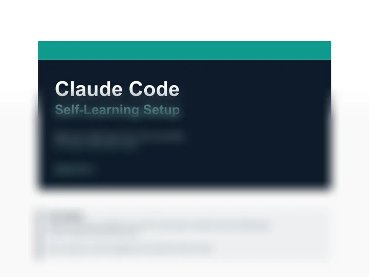 Claude Code Self Learning Guide