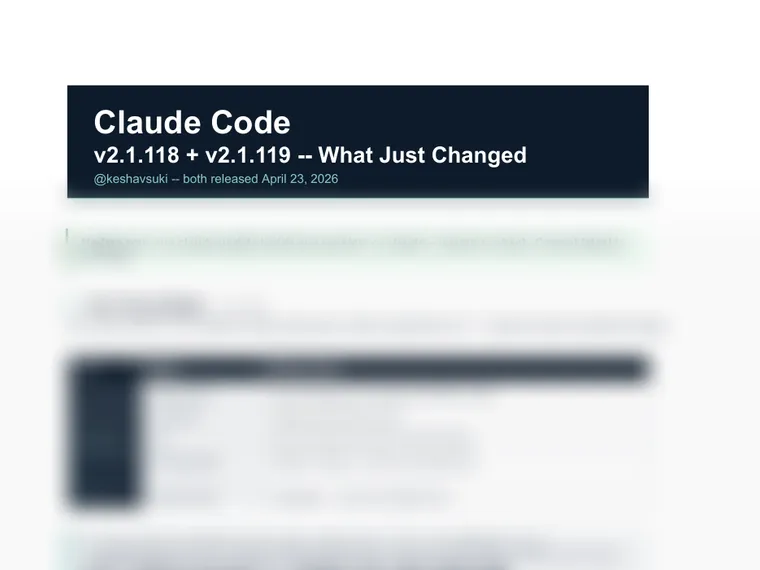 Claude Code v118 + v119 Guide