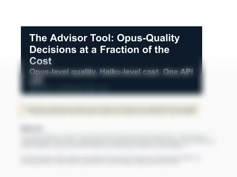 The Advisor Tool