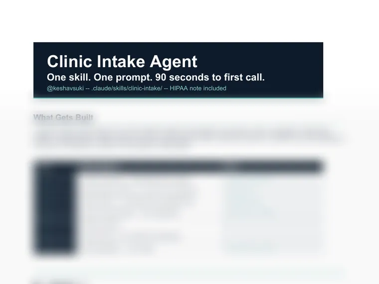 Clinic Intake Agent from Scratch Guide