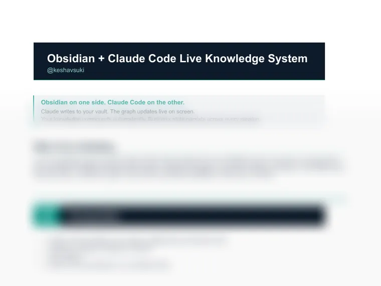 Obsidian + Claude Code Live Knowledge System